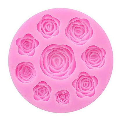 Bakefy® Small Rose Silicone 3D Rose Flower Fondant Mold Cutter Soap Mould Baking DIY Cake Decor