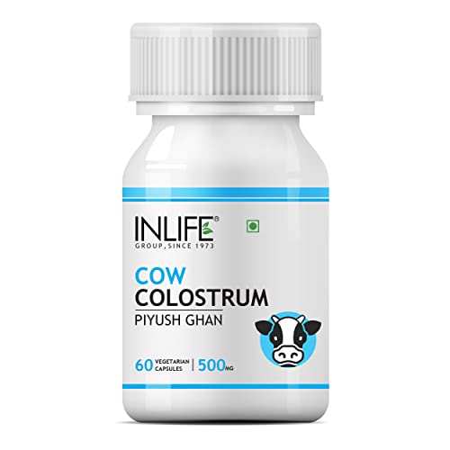 INLIFE Colostrum Supplement, 500mg (60 Vegetarian Capsules) (Pack of 1)