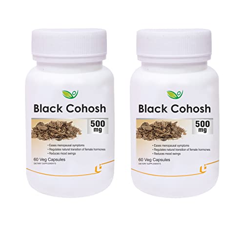 Biotrex Nutraceuticals Black Cohosh 500mg - 60 Veg Capsule, Pack of 2