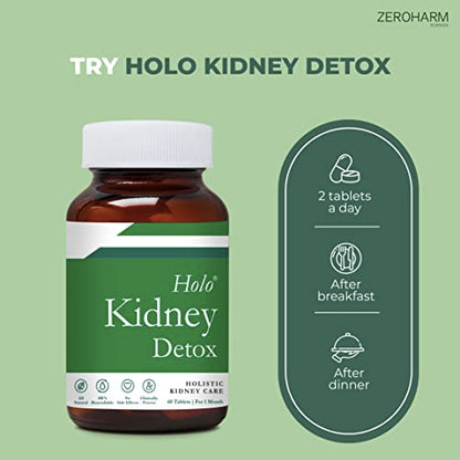 ZEROHARM Holo Kidney Detox tablets - 60 Veg tablets