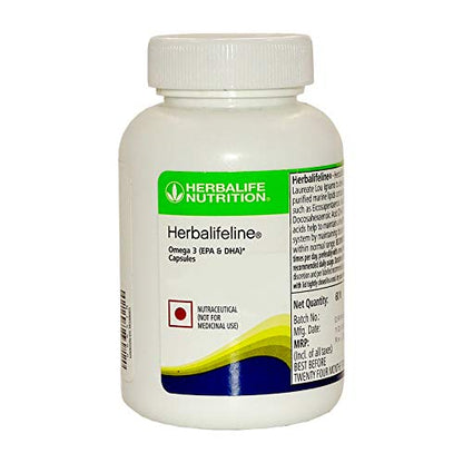 Herbalife Herbalifeline with Omega-3 Fatty Acids, EPA & DHA -Pack of 60 Capsules