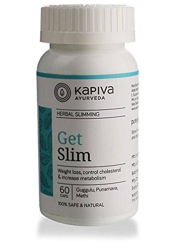 Kapiva Get Slim Capsules | Ayurvedic Capsules for Weight Management | With Harad, Kali Mirch, and Ginger (60 Capsules)