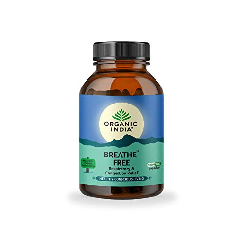 ORGANIC INDIA Breathe Free Ayurvedic Capsule - 180 N Veg Capsules