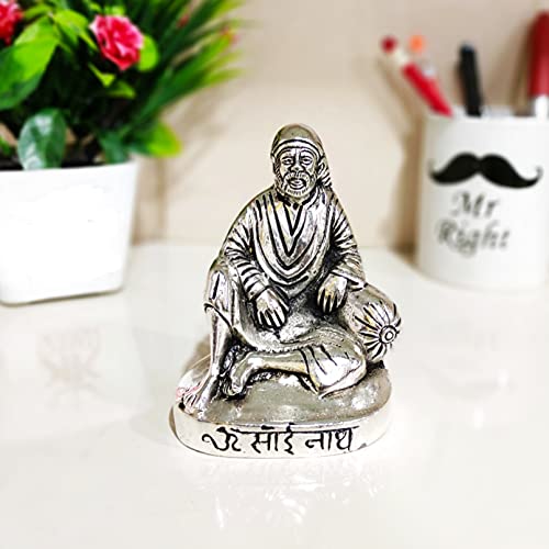 KridayKraft Shirdi Sai Baba Metal Statue,Sai Baba Idol Murti