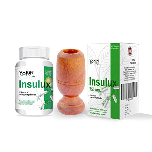 Vokin Biotech Herbal Insulux, 750mg (60 Capsules) & Herbal Tumbler