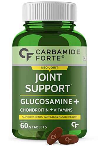 Carbamide Forte Joint Support Supplement with Glucosamine 1600mg Per Serving with Chondroitin, Boswellia, Turmeric & Ginger- 60 Tablets