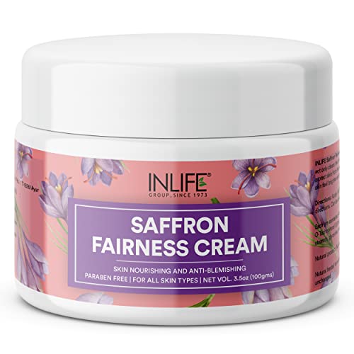 INLIFE Saffron Fairness Cream, Paraben Free - 100 g