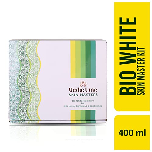 Vedicline Bio White Facial Kit For Soft Skin (Cleansing Cream, Pack, Gel, Massage Cream, Serum, Cryo Mask), 400ml