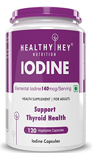 HealthyHey Nutrition Iodine | Supplement to Support The Thyroid and Maintain Healthy Cellular Metabolism* | 120 Veg Capsules