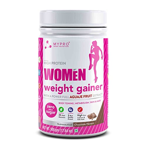 Mypro Sport Nutrition High Protein Women Weight Gainer, Chocolate Flavor For Women-500 Gm