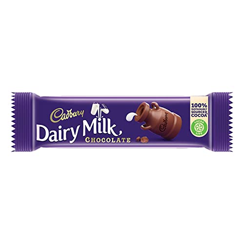 Cadbury Dairy Milk Chocolate Bar, 6.6g (Pack of 72)