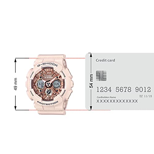 Casio G-Shock Analog-Digital Rose Gold Dial Women GMA-S120MF-4ADR (G732)