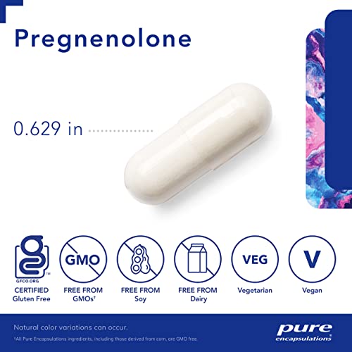 Pure Encapsulations - Pregnenolone 10 mg - Hypoallergenic Supplement - 180 Capsules