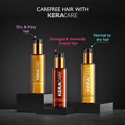 Godrej Professional Keracare Nourish Shine Argan Hair Oil (100ml) | For Glossy Nourished Hair | No Sulphate & Paraben | UV-Protect Formula