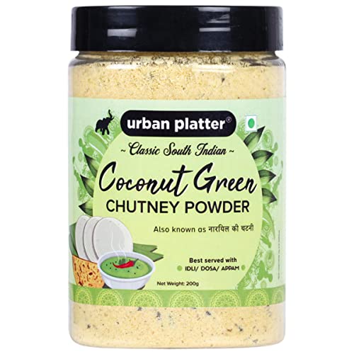 Urban Platter South Indian Style Instant Coconut Green Chutney Powder, 200g / 7oz [Nariyal ki Chutney, Just Add Water]