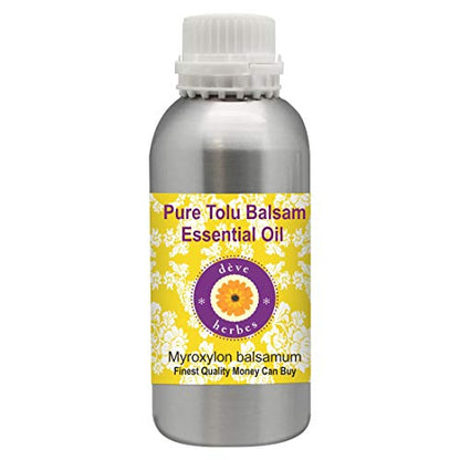 Deve Herbes Pure Tolu Balsam Essential Oil (Myroxylon balsamum) Natural Therapeutic Grade Steam Distilled 630ml