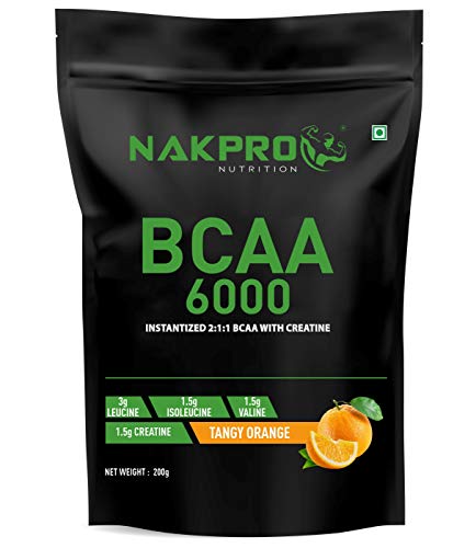 Nakpro BCAA | 2:1:1 BCAA | 3g L-Leucine, 1.5g L-Isoleucinem, 1.5g L-Valine, Creatine | Post Workout Recovery Drink |200g