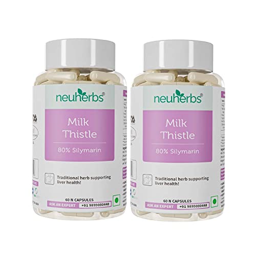 Neuherbs Milk Thistle liver detox supplement With 800 Mg Of Silymarin for Healthy Liver: 120 Capsules