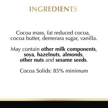 Lindt Excellence 85% Cocoa Dark Chocolate, 2 X 100 G