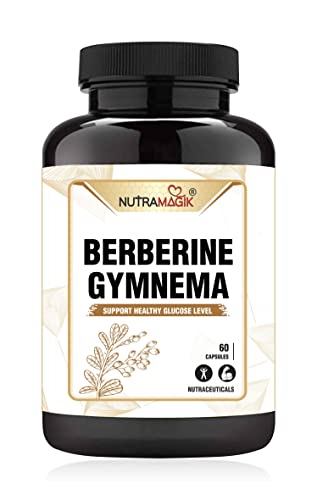 Nutramagik 97% Berberine & Gymnema with Fenugreek Pure Extract, nutritional supplement, multivitaminand adults, best health supplements 60 Veg Capsule