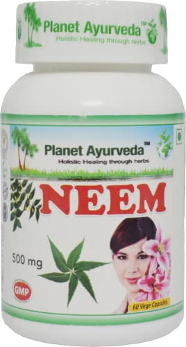 Planet Ayurveda Neem - 60 Capsules | Natural Supplement for Skin Wellness