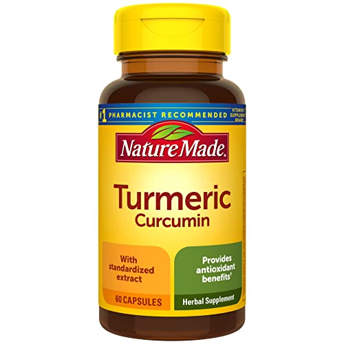 Nature Made Turmeric Antioxidant Herbal Supplement Capsules 500 Mg, 60 Count