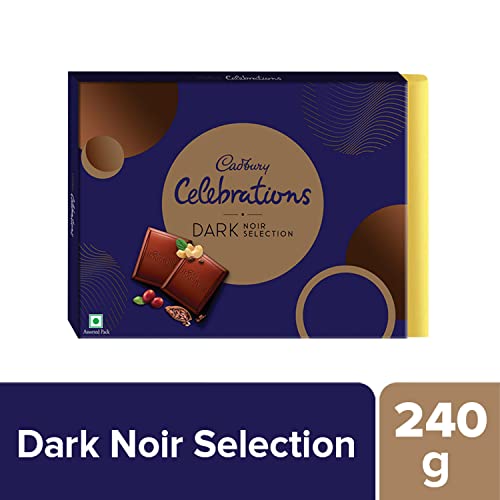 Cadbury Celebrations Dark Noir Selection Chocolates Gift Pack, 240 Grams