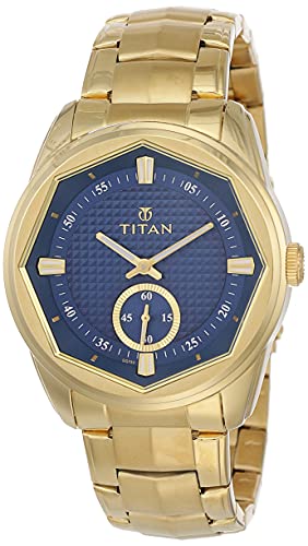 Titan Regalia Sovereign Analog Blue Dial Men's Watch-NL1749YM01/NP1749YM01
