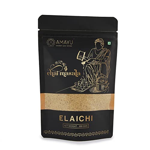 Amayu Elaichi Chai Masala | Enhances The Taste of Tea | Superb Taste | Blend of 7 Spices | 100 Gm