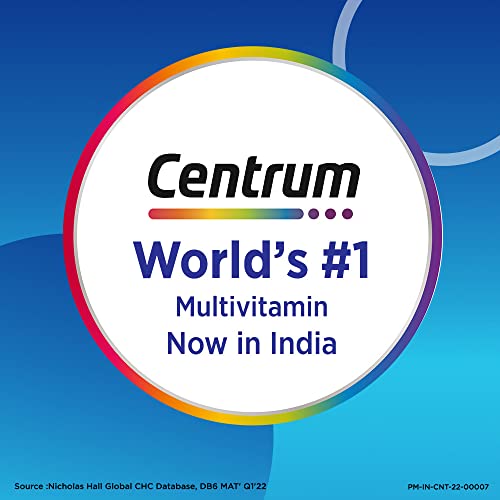 Centrum Men, with grape seed extract, Vitamin C & 21 other nutrients for Overall Health, Strong Muscles & Immunity (Veg) 50s