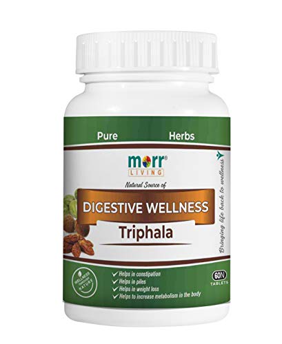 Morr Living Triphala (Terminalia bellirica) Digestive Wellness - Contains Extract, 500mg - 60 Tablets
