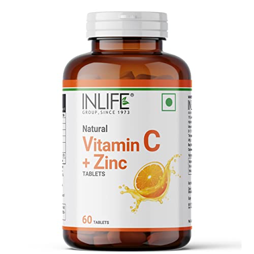 INLIFE Natural Vitamin C Amla Extract With Zinc For Immunity & Skin Care - 60 Veg Tablets (Pack of 1)