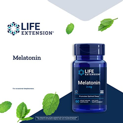Life Extension Melatonin, 60 caps 3 mg