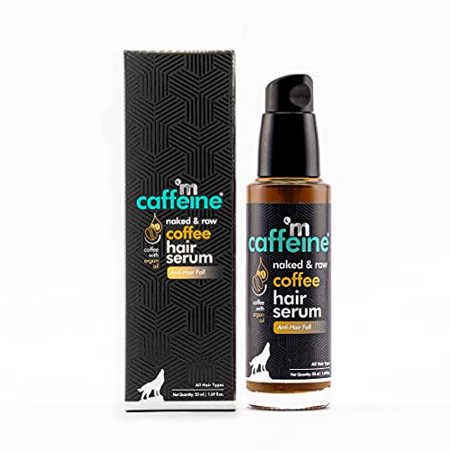 mCaffeine Hair Serum for Hair Fall Control for Men & Women | Lightweight & Non Sticky Serum with Walnut Oil & Argan Oil | SLS & Paraben Free - 50ml