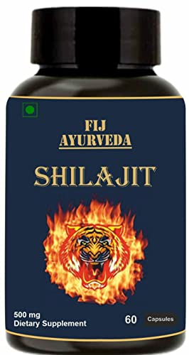 FIJ AYURVEDA Shilajit/Shilajeet Capsule 500mg, 60 Capsules