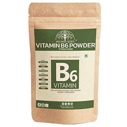 Hollywood Secrets Vitamin B6 Pyridoxine Powder 50gm