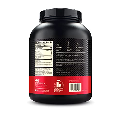 Optimum Nutrition (ON) Gold Standard 100% Whey Protein Powder 5 lbs, 2.27 kg (Cookies & Cream)