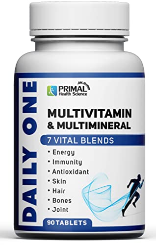 Daily One Multivitamin for Men & Women. 90 Veg. Tablets | Vitamins, Minerals, B-Complex, Immunity anith Natural Extracts. 3 months supply. (Pack of 1)