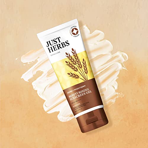 Just Herbs SPF 35+ Nosun Sunscreen Gel, Lightweight, Broad Spectrum PA 35++++ with Jojoba & Wheat - 50ml