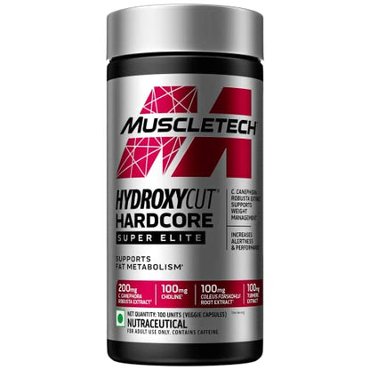 MuscleTech, Hydroxycut Hardcore - Pack of 100 Veggie Capsules