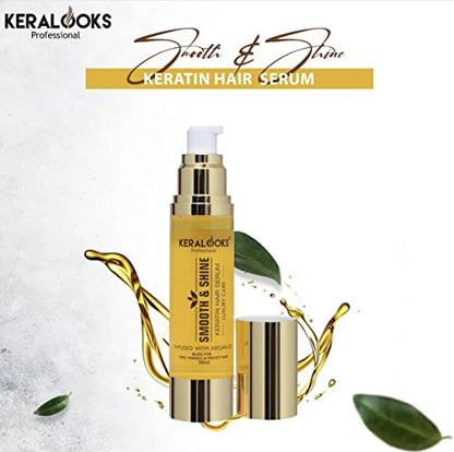 Keralooks professional keratin hair serum infused with argan oil bliss for dry,tangles,damage &frizzy hair