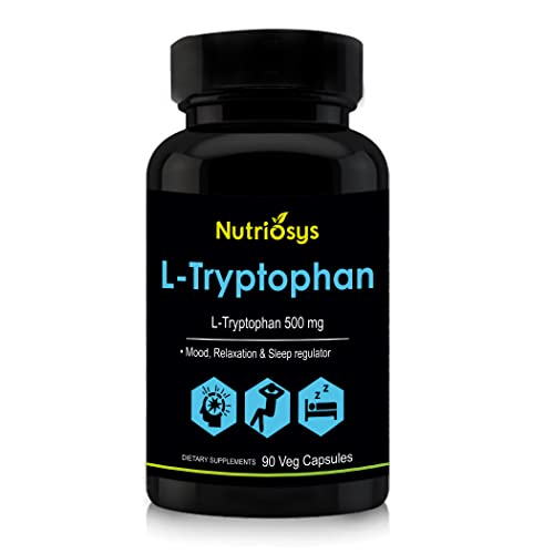 Nutriosys L-Tryptophan 500mg | 90 Veg Capsules | Pack of 2