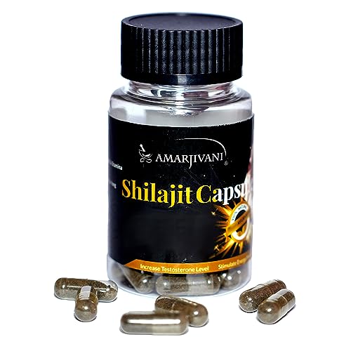 AMARJIVANI Shilajit Extract for Men Strength and Stamina Supplement Performance Booster For Endurance - 30 Vegetarian Capsules