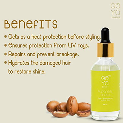 Goya Basics Rupanzel Mush Hair Serum, 60 ml | Infused with Amla & Argan Oil | Contains Jojoba Oil | ns Hair | Provides Nourishment | For Men & Women |