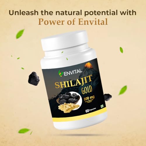 Envital Pure shilajit | 60 capsules | Premium Shilajit Capsule with Original Shilajit Extract