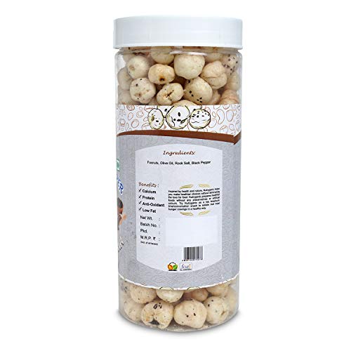 Nutryganic Roasted Makhana Rock Salt and Pepper 100g