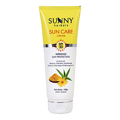 Sunny Non-Greasy Sun Care Cream (SPF-30) With Triple Action Protection From UVA & UVB Sun Rays | Protects Skin | All Skin Types 100gm (Pack of 1)