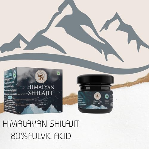 Pure Himalayan Shilajit Resin, Mineral Supplement|20g|for energy and endurance|80% fulvic acid | Shilajit for Men and Women | Ayurvedic formulation|