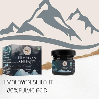 Pure Himalayan Shilajit Resin, Mineral Supplement|20g|for energy and endurance|80% fulvic acid | Shilajit for Men and Women | Ayurvedic formulation|