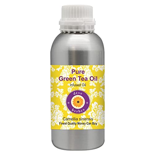 Deve Herbes Pure Green Tea Oil (Camellia sinensis) 100% Natural Therapeutic Grade Infused 1250ml.
